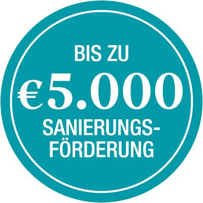 Bis zu € 5.000,- Sanierungsförderung
